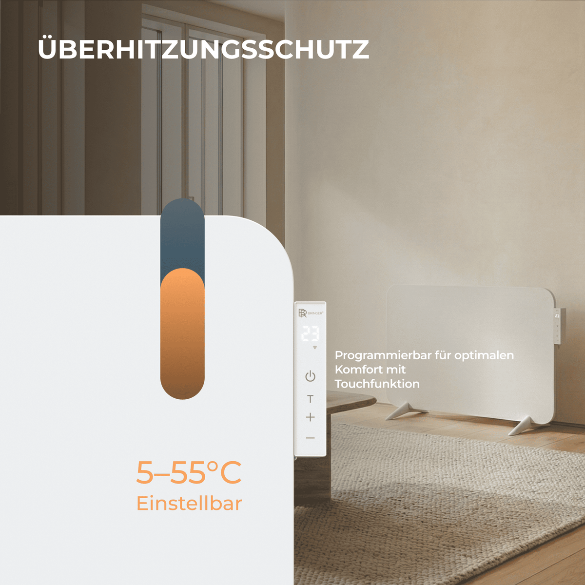 Metall Infrarotheizung mit Smart Thermostat - Bringer-Germany-Infrarotheizung