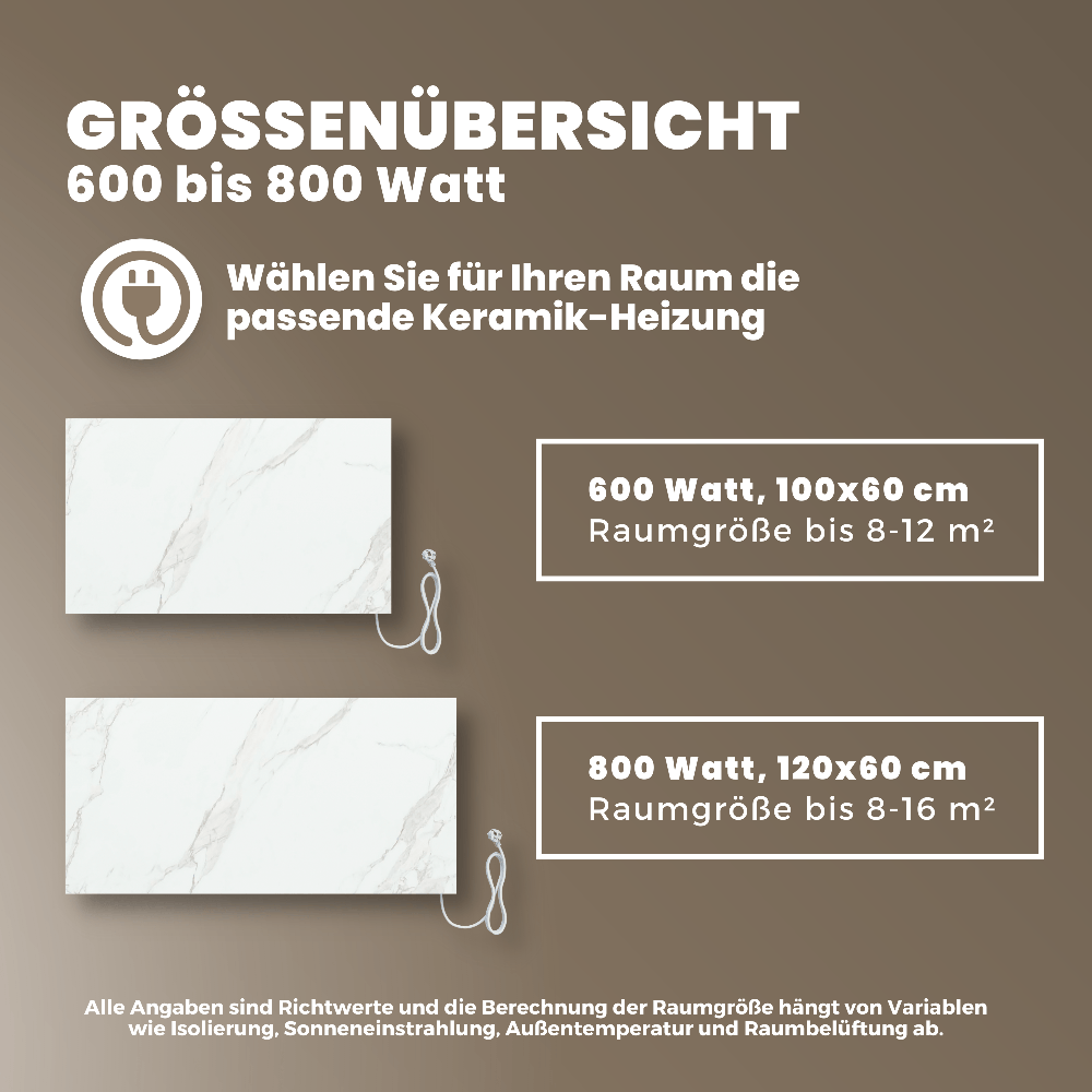 Bringer® Keramik Infrarotheizung in Marmor Optik - Bringer - Germany - Infrarotheizung