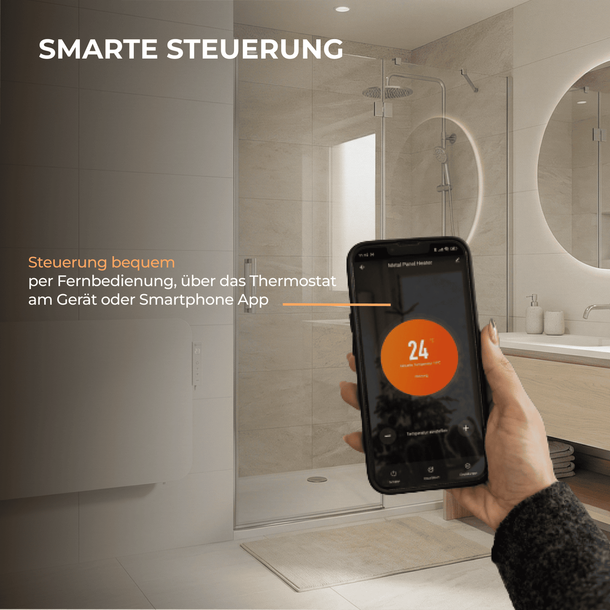 Metall Infrarotheizung mit Smart Thermostat - Bringer-Germany-Infrarotheizung
