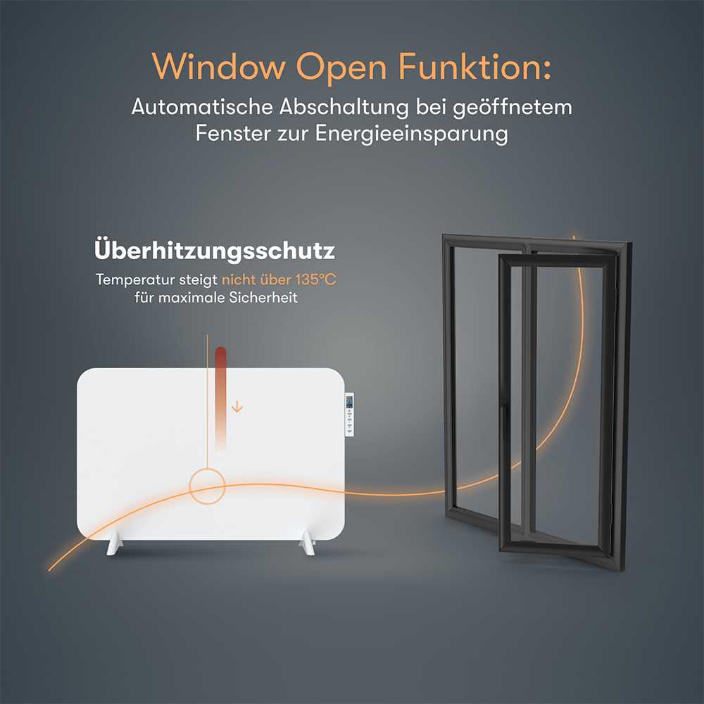 Metall Infrarotheizung 450W mit Smart Thermostat B - Ware - Bringer - Germany -