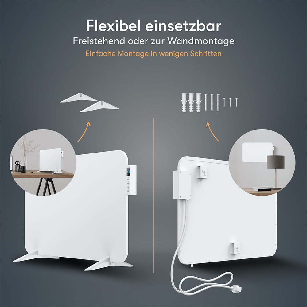 Metall Infrarotheizung 450W mit Smart Thermostat B - Ware - Bringer - Germany -