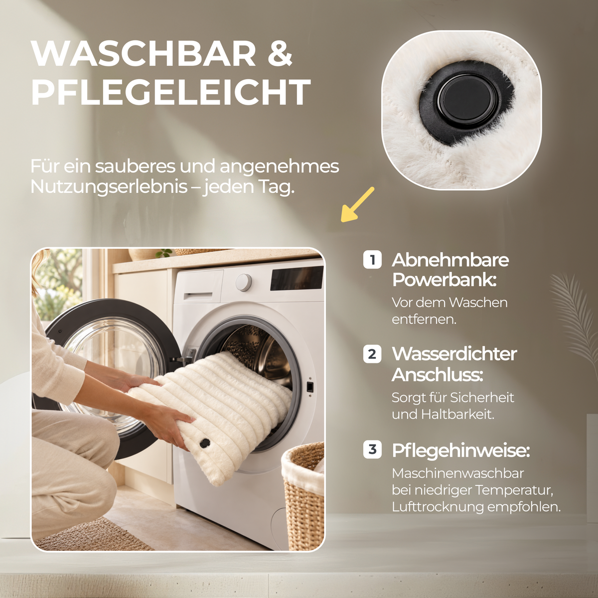 Bringer Kabellose USB-Heizkissen