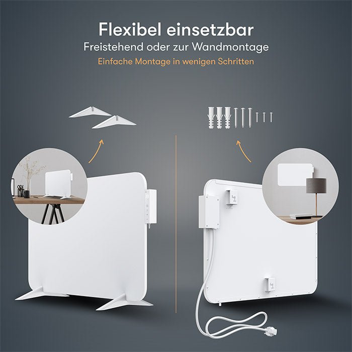 Metall Infrarotheizung 450W mit Smart Thermostat - Bringer - Germany -