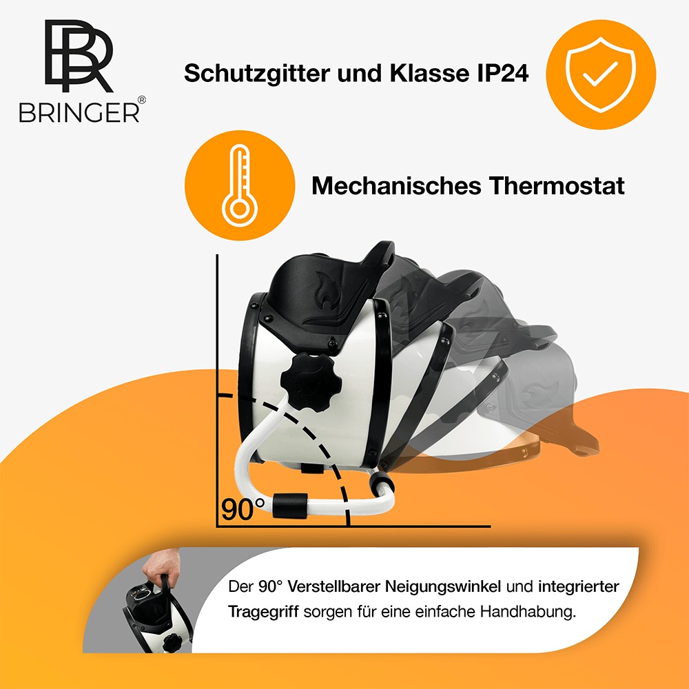 Bringer® Keramik - Heizlüfter mit Thermostat - Bringer - Germany - Heizlüfter