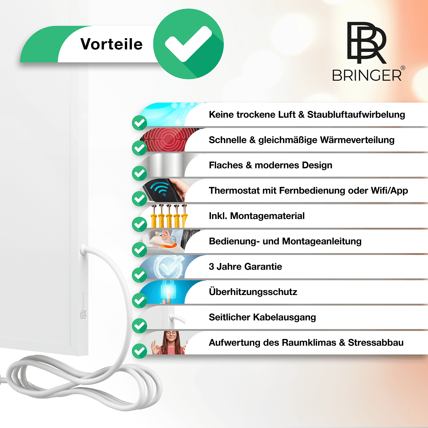 Bringer® Bild Infrarotheizung mit Rahmen - Inselküste, Mallorca - Bringer - Germany - Infrarotheizung