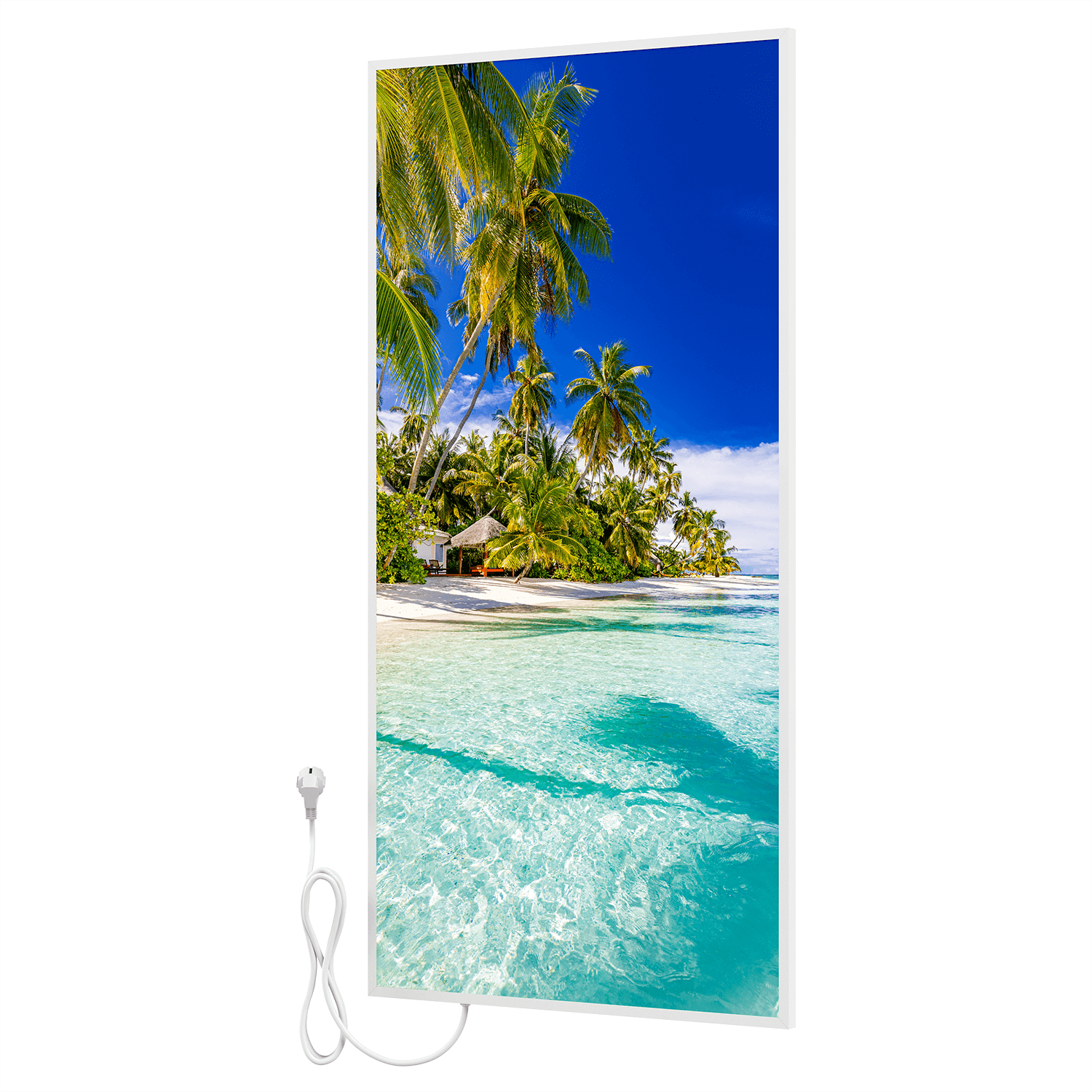 Bringer® Bild Infrarotheizung mit Rahmen - Palmenstrand, Malediven - Bringer - Germany - Infrarotheizung