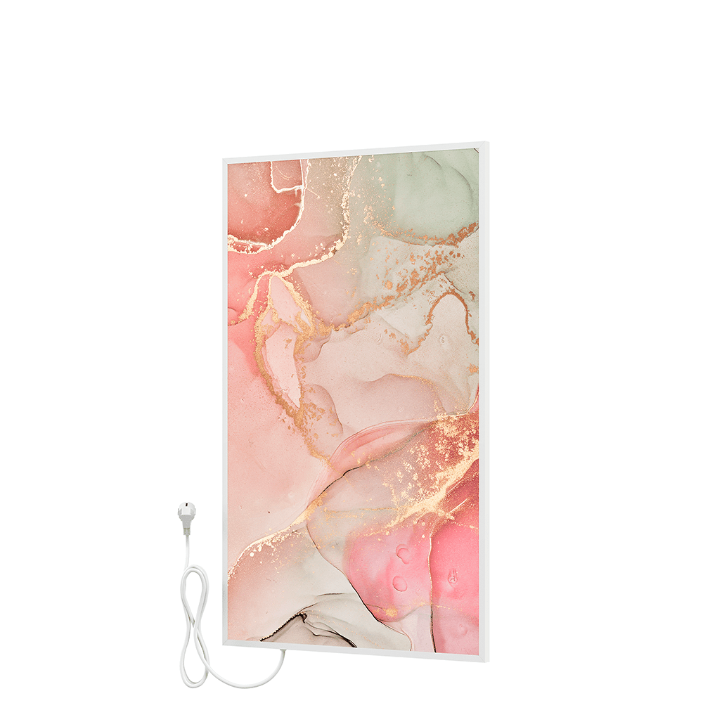 Bringer® Bild Infrarotheizung mit Rahmen - Fluid Art Marmor Optik, rosa - Bringer - Germany - Infrarotheizung