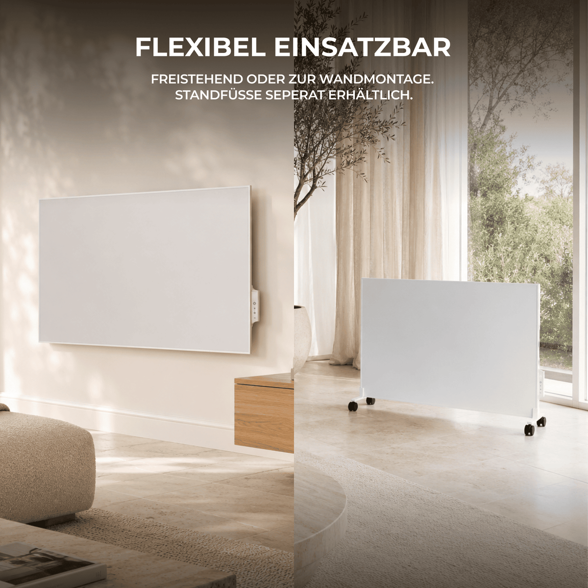 Infrarotheizung 1200 Watt mit Thermostat - Bringer-Germany-Infrarotheizung
