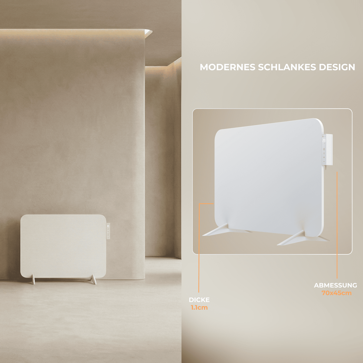 Metall Infrarotheizung mit Smart Thermostat - Bringer-Germany-Infrarotheizung