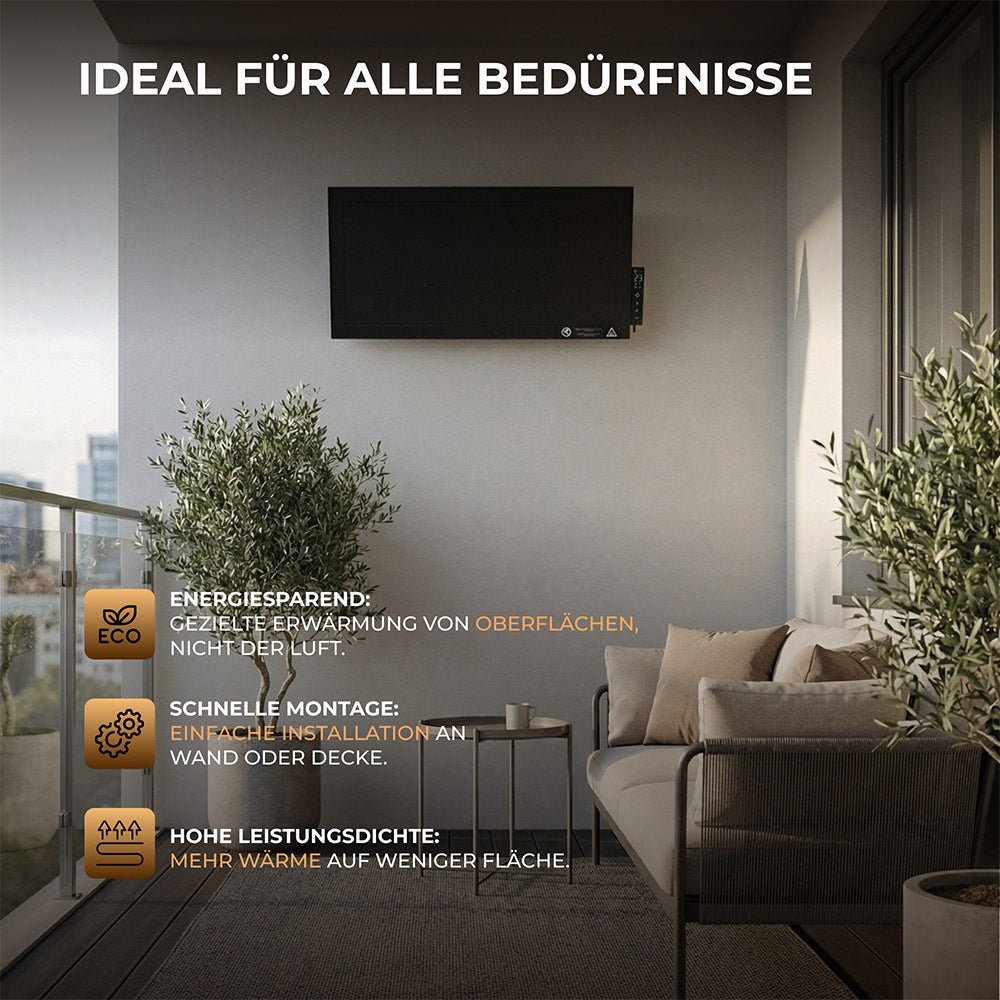 Hochleistungs Infrarotheizung 1200 Watt - Bringer - Germany - 