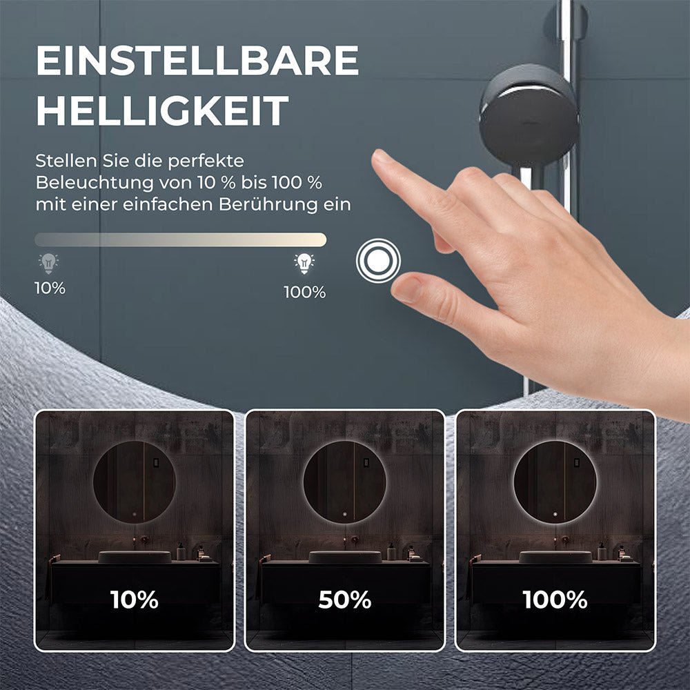 Bringer® Badspiegel mit Beleuchtung Rund - BRRS201 - Bringer - Germany - Badspiegel
