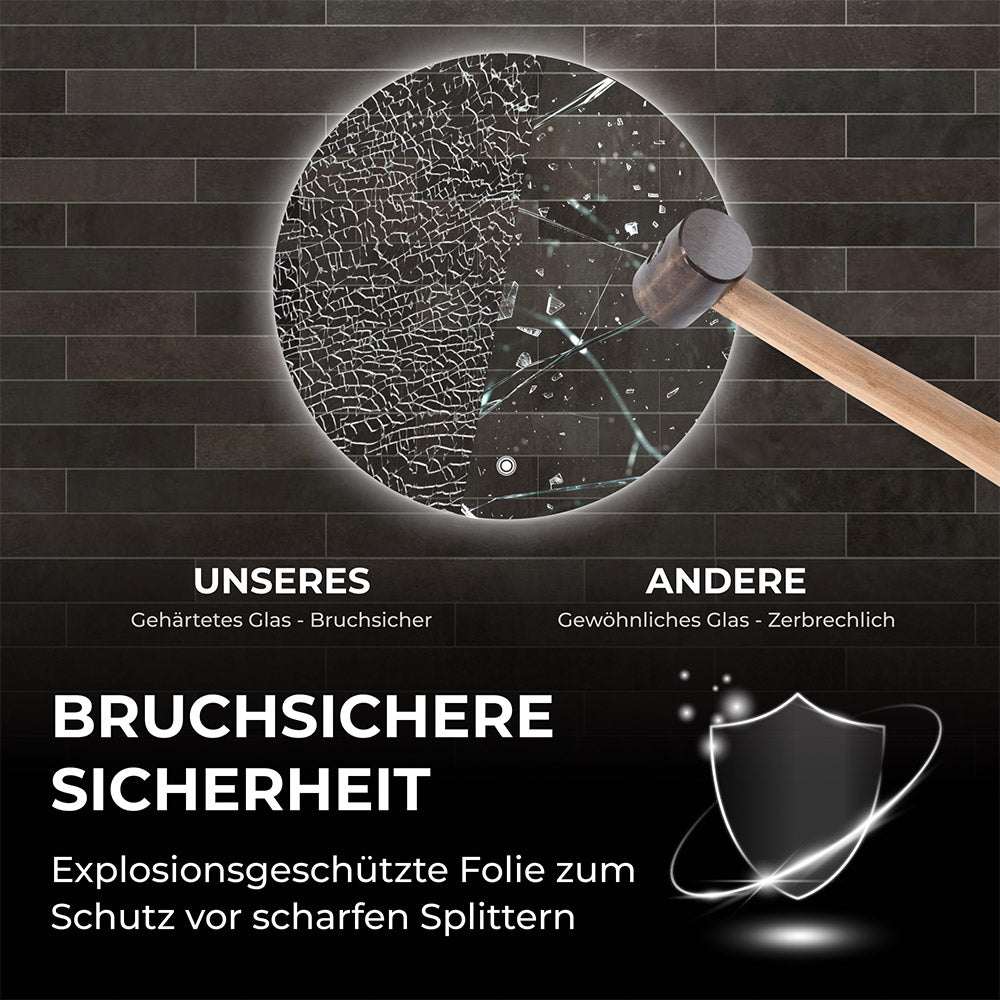 Bringer® Badspiegel mit Beleuchtung Rund - BRRS201 - Bringer - Germany - Badspiegel