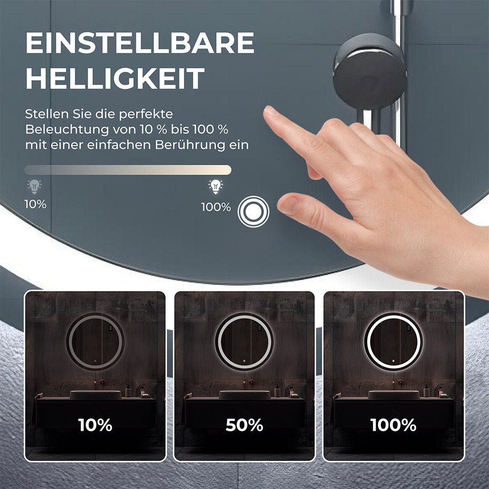 Bringer® Badspiegel mit Beleuchtung Rund - BRRS203 - Bringer - Germany - Badspiegel