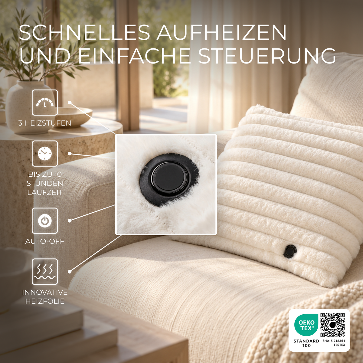 Bringer Kabellose USB-Heizkissen