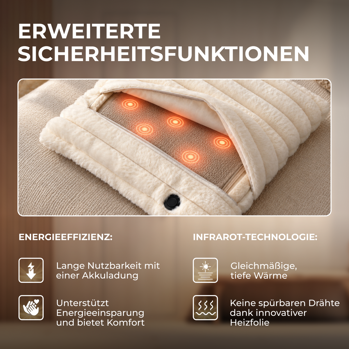 Bringer Kabellose USB-Heizkissen