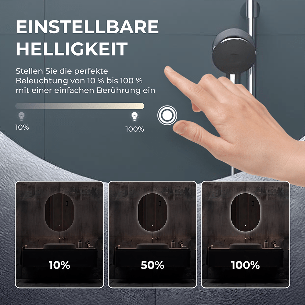 Bringer® Badspiegel mit Beleuchtung BRS302 - Bringer - Germany - Badspiegel