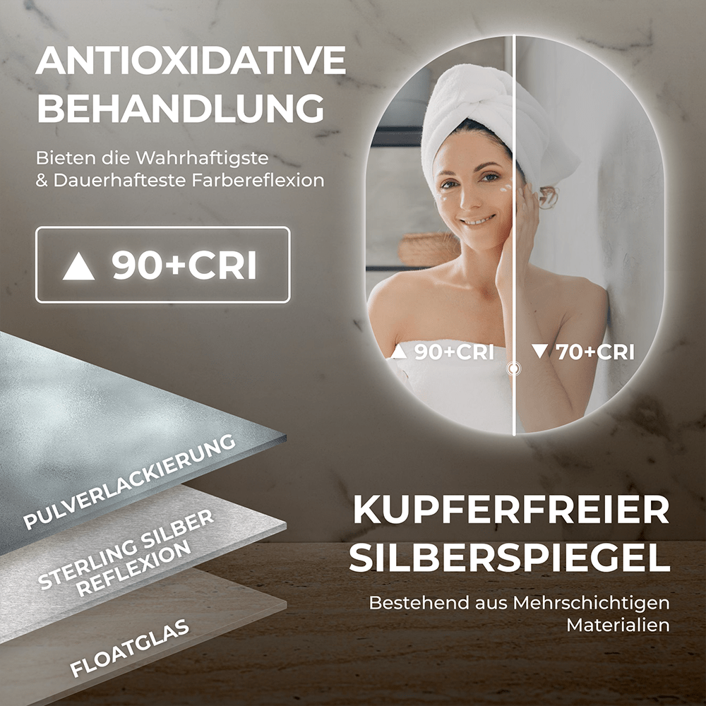 Bringer® Badspiegel mit Beleuchtung BRS302 - Bringer - Germany - Badspiegel