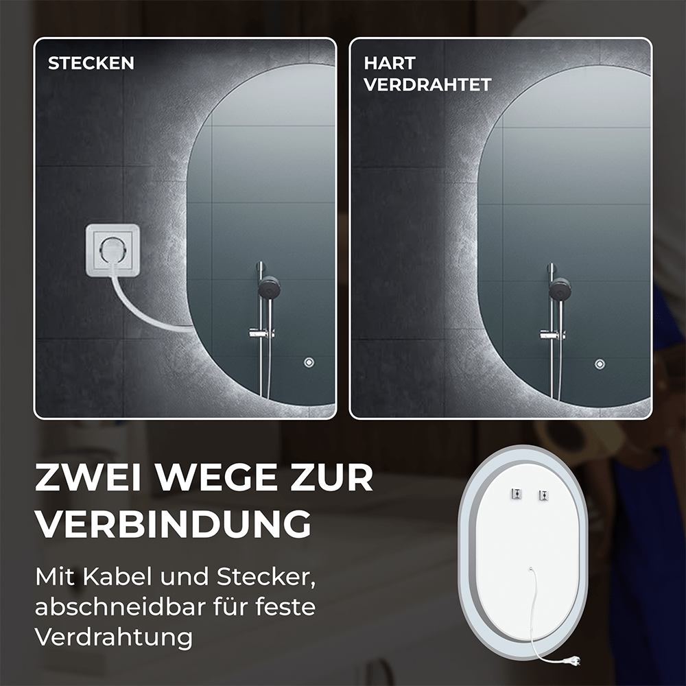 Bringer® Badspiegel mit Beleuchtung BRS302 - Bringer - Germany - Badspiegel