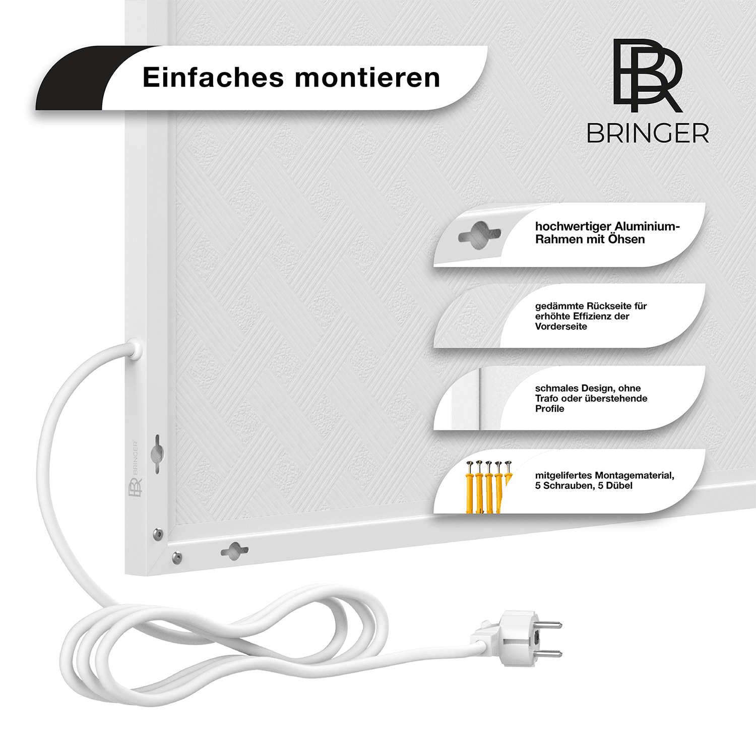 Bringer® Bild Infrarotheizung mit Rahmen - Fluid Art Marmor Optik, blau - Bringer - Germany - Infrarotheizung