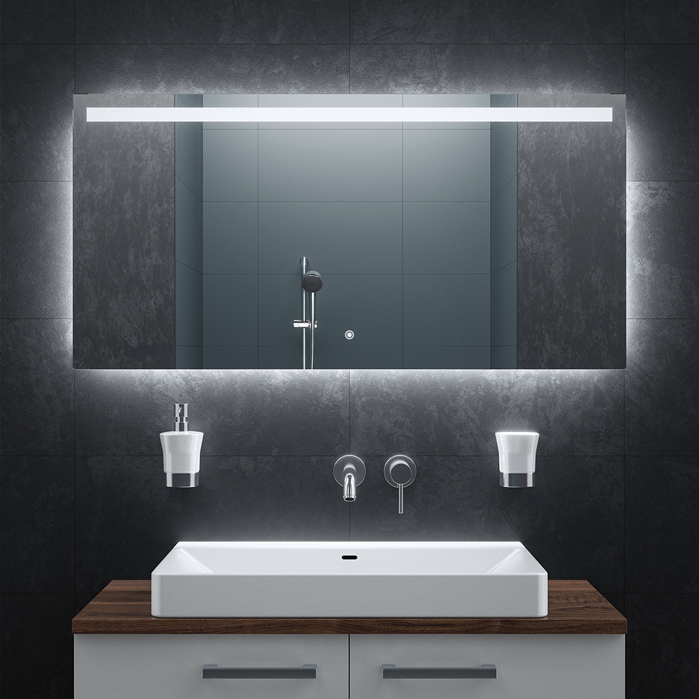 Bringer® Badspiegel mit Beleuchtung - BRS104